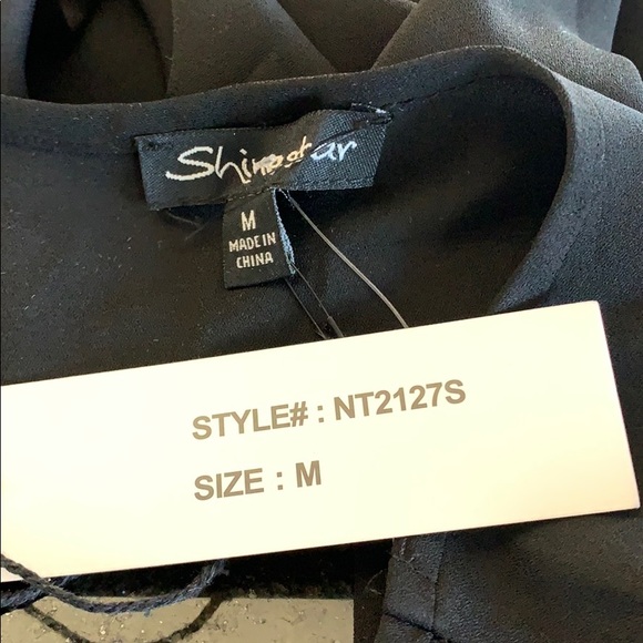 Shinestar black sleeveless semi sheer top - Picture 5 of 7